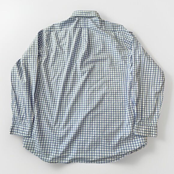 Ralph Lauren Mens Classic Fit Blue Gingham Long Sleeve Shirt XXL 100% Stretch - Picture 9 of 11